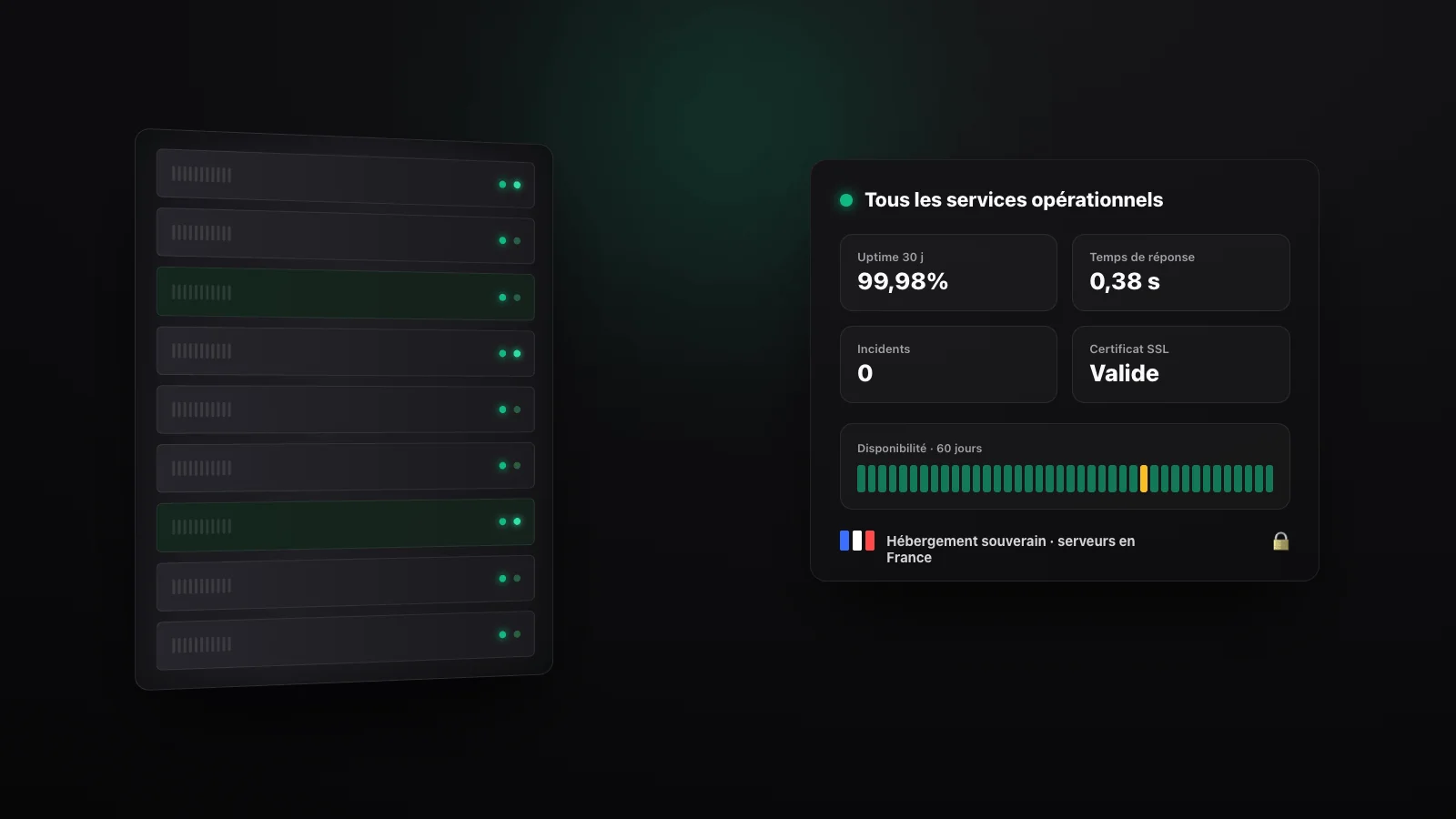 Hébergement et infra France — N0C, Google Cloud, SSL, monitoring