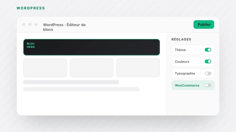 WordPress — thèmes sur-mesure et WooCommerce